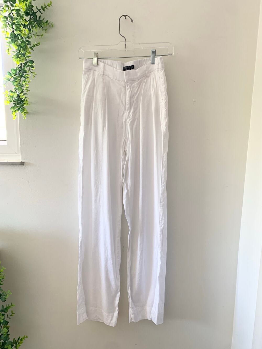 Vineyard Vines White Linen Blend Stretch Waist Pants Trousers